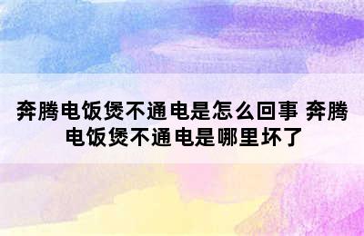 奔腾电饭煲不通电是怎么回事 奔腾电饭煲不通电是哪里坏了